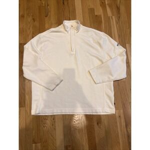 Callaway Pullover Sweater Mens Large Cream Long Sleeve 1/4 Zip Golf Casual